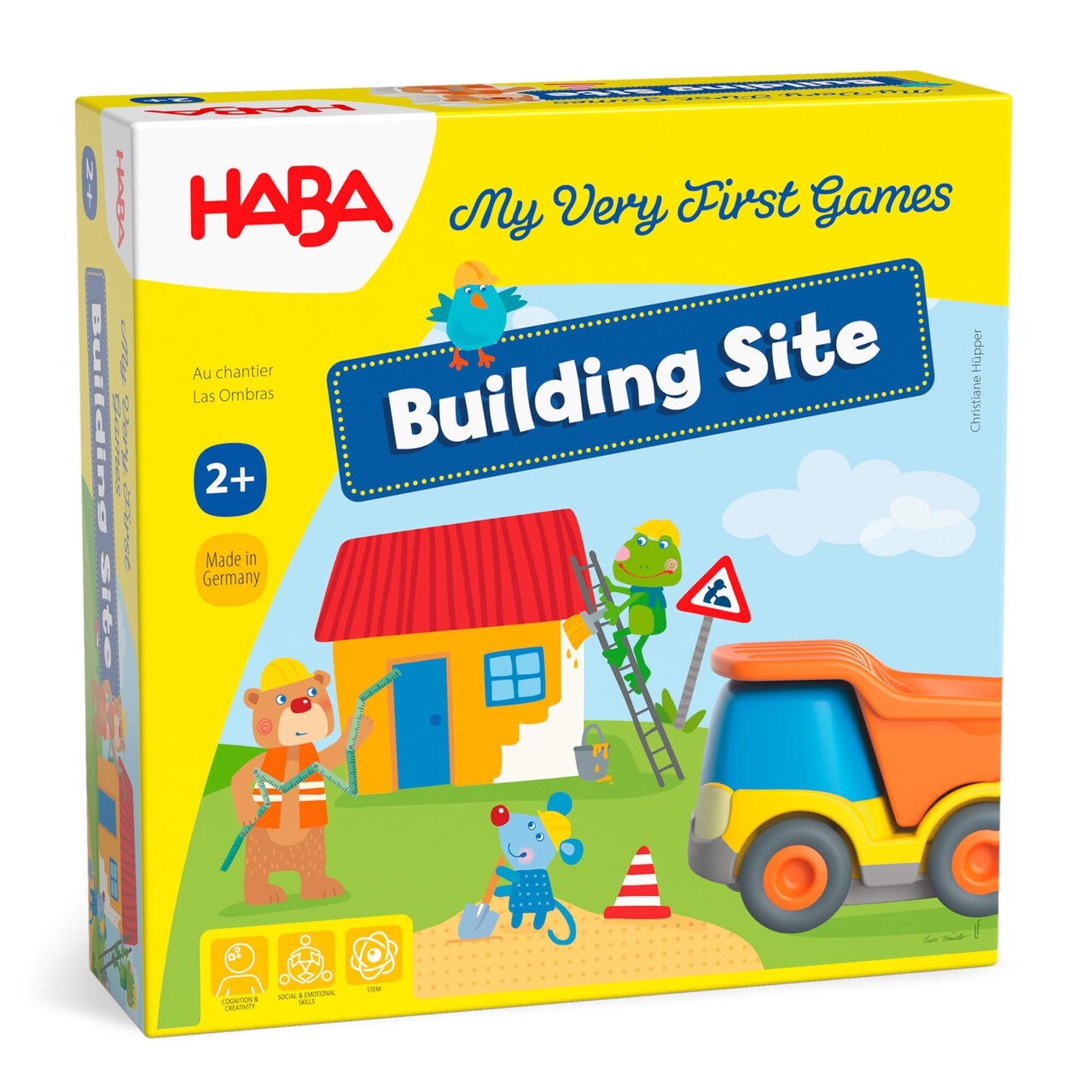 HABA My Very First Games Building Site, A Cooperative Learning Kids Game, Toddler Learning Activities & Games for 2+ Year Olds with Included Toy Truck
